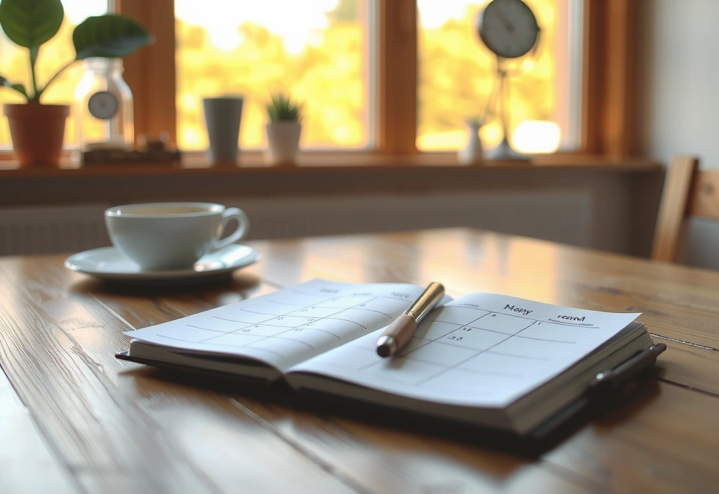 Handskriven meal plan